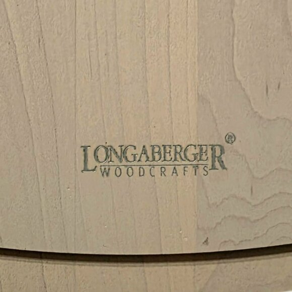 2001 Longaberger Card Keeper Basket Wood Lid Fabric Floral Liner Protector READ - Picture 9 of 13